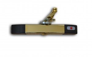 Agrippa fire door closer - brass