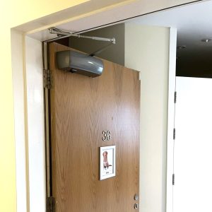 Salamander Fire Door Closer holding open fire