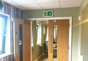 Salamander Fire Door Holder, holding open a fire exit