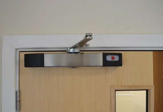 Agrippa sound activated fire door closer - stainless steel